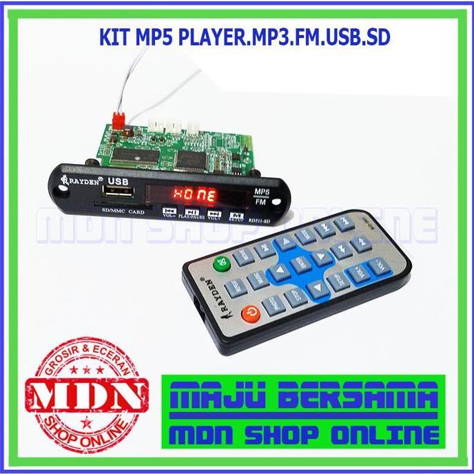 Kit Modul Mp5 Player Bluetooth Hitam Kualitas Bagus Restock