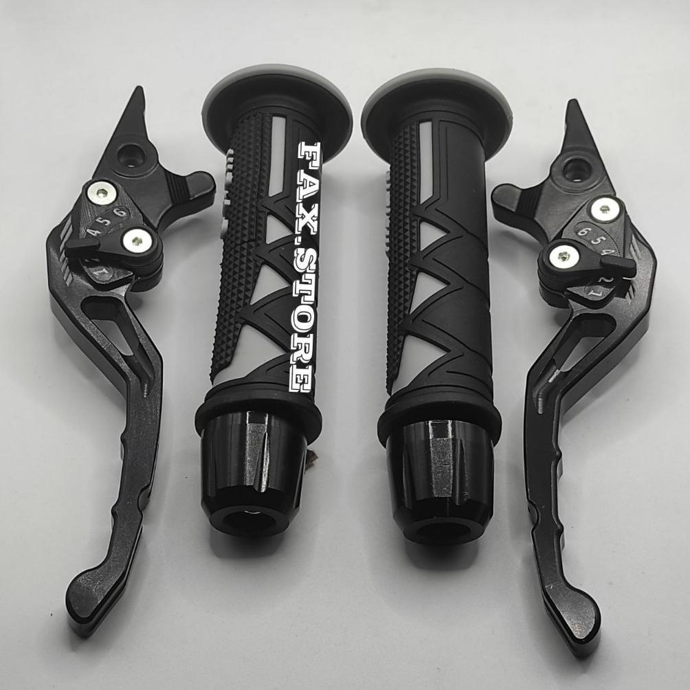 Paketan 3 Item Handgrip SHARK + Handle Rem Setelan CnC + Jalu Stang Full CNC