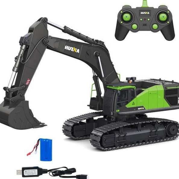 Huina 1593 Rc Alloy Excavator Rc Diecast Alat Berat Skala 114 22Ch