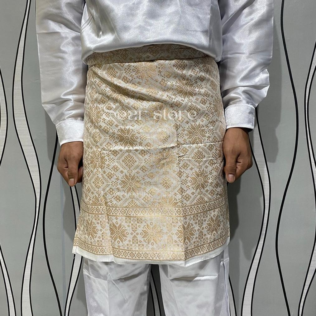 pengiriman cepat songket pria melayu/songket bapak/tumpak songket/kain samping melayu/songket palemb