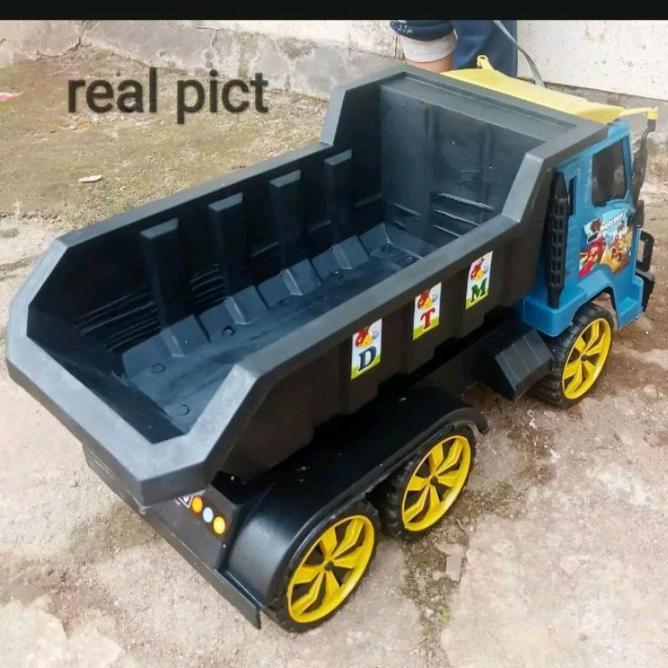 Mainan Mobil Truk Pasir Jumbo Besar Dump Tru Panjang 46Cm Ada Sekop Mobilan