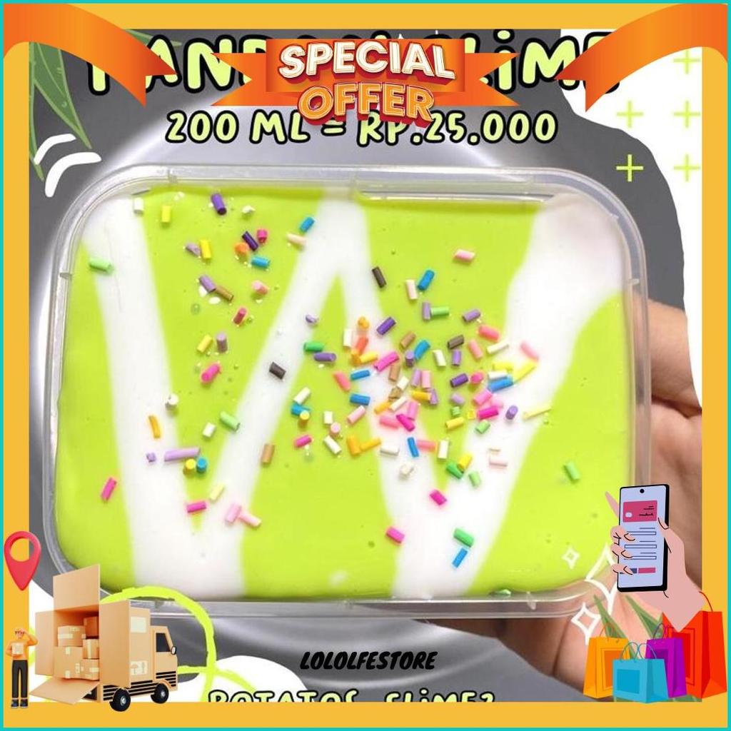 Pandan Slime By Potatos_Slime2 | Termurah Slime Potatos Gratis Ongkir