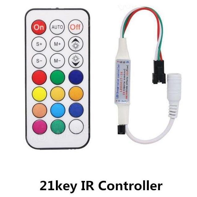 Modul Remot Led Strip Rgb Remote Rf Controller Lampu Rf21 Ws2811 Ws2812B Restock