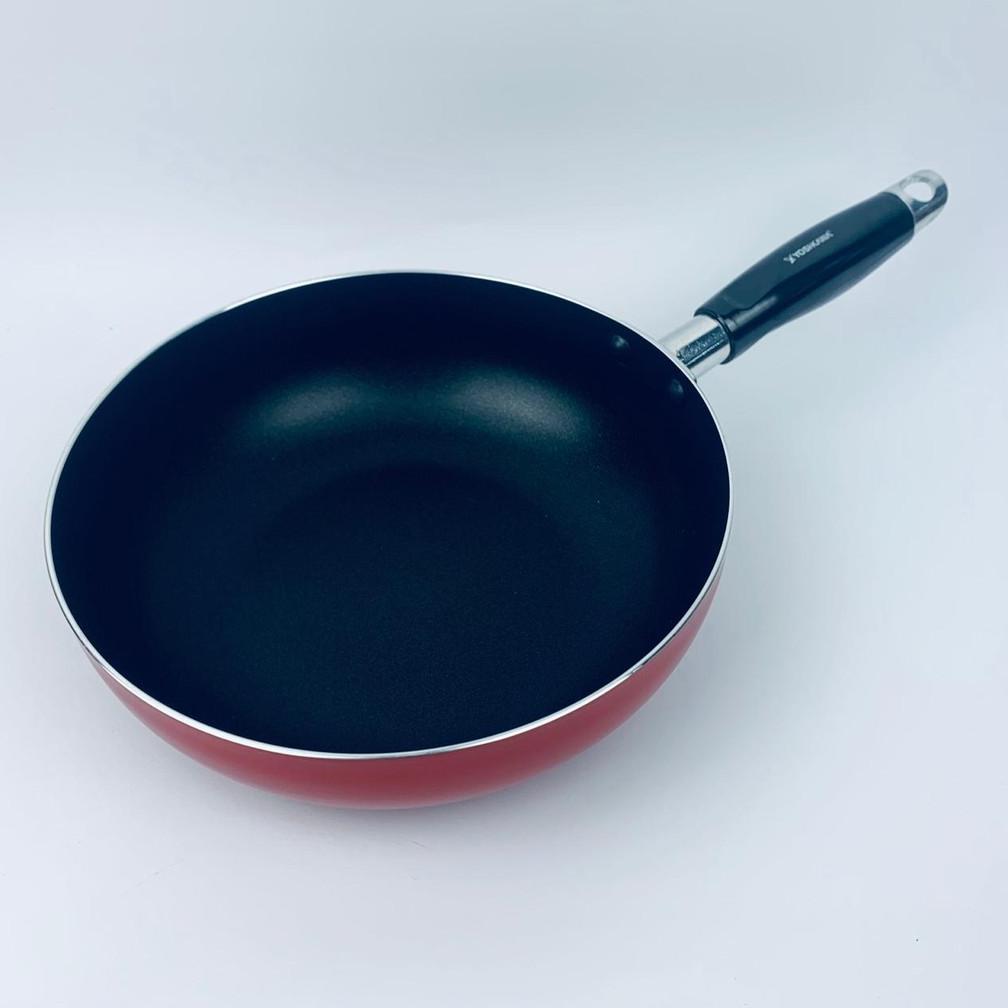 YOSHIKAWA TEFLON/YOSHIKAWA 22CM 24CM 28CM MERAH MR02