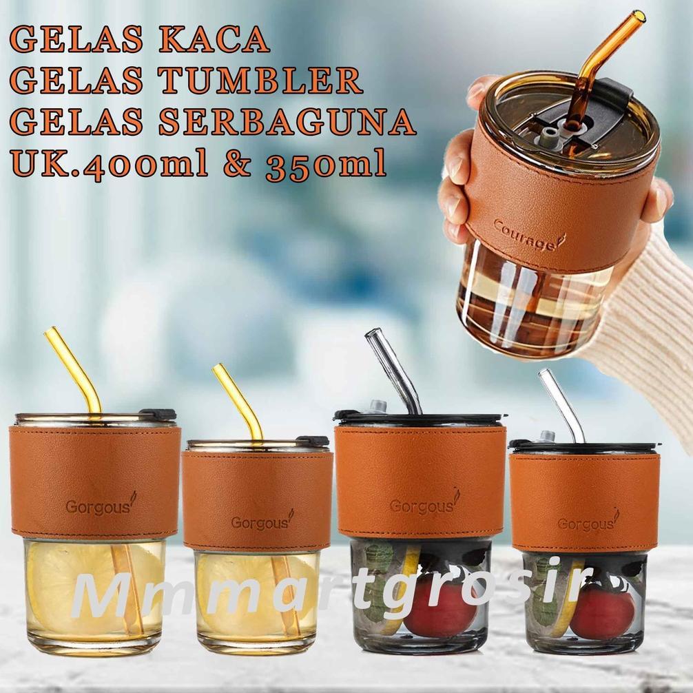 Gelas Kaca Tumbler / Gelas Tumbler Aesthetic / Gelas Serbaguna / Gelas Kaca MR02