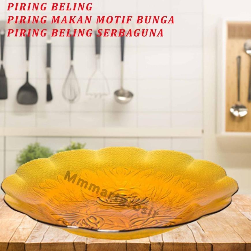 Piring Beling / Piring Makan Motif Bunga / Piring Beling Serbaguna / 1pcs MR02