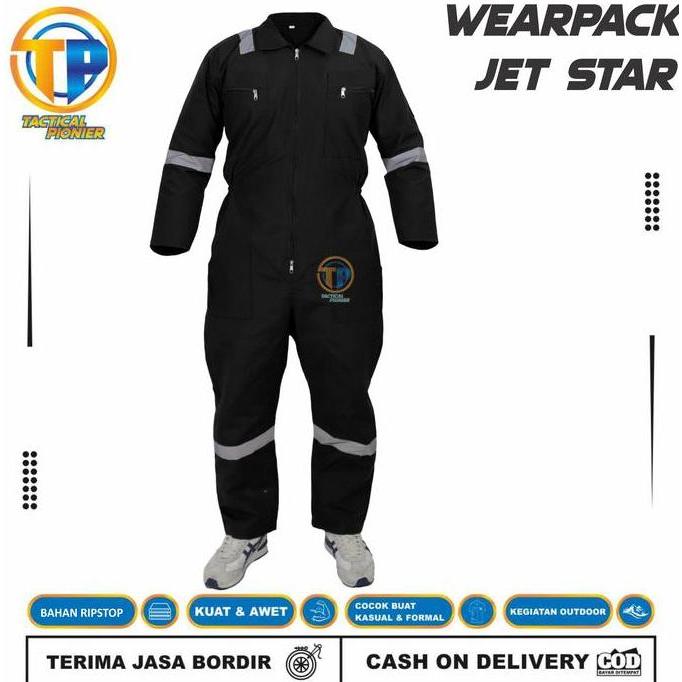 PROMO Wearpack Safety Terusan Termurah/Coverall Safety Scotlight/Baju Safety Abu Hitam Merah Navy Pa