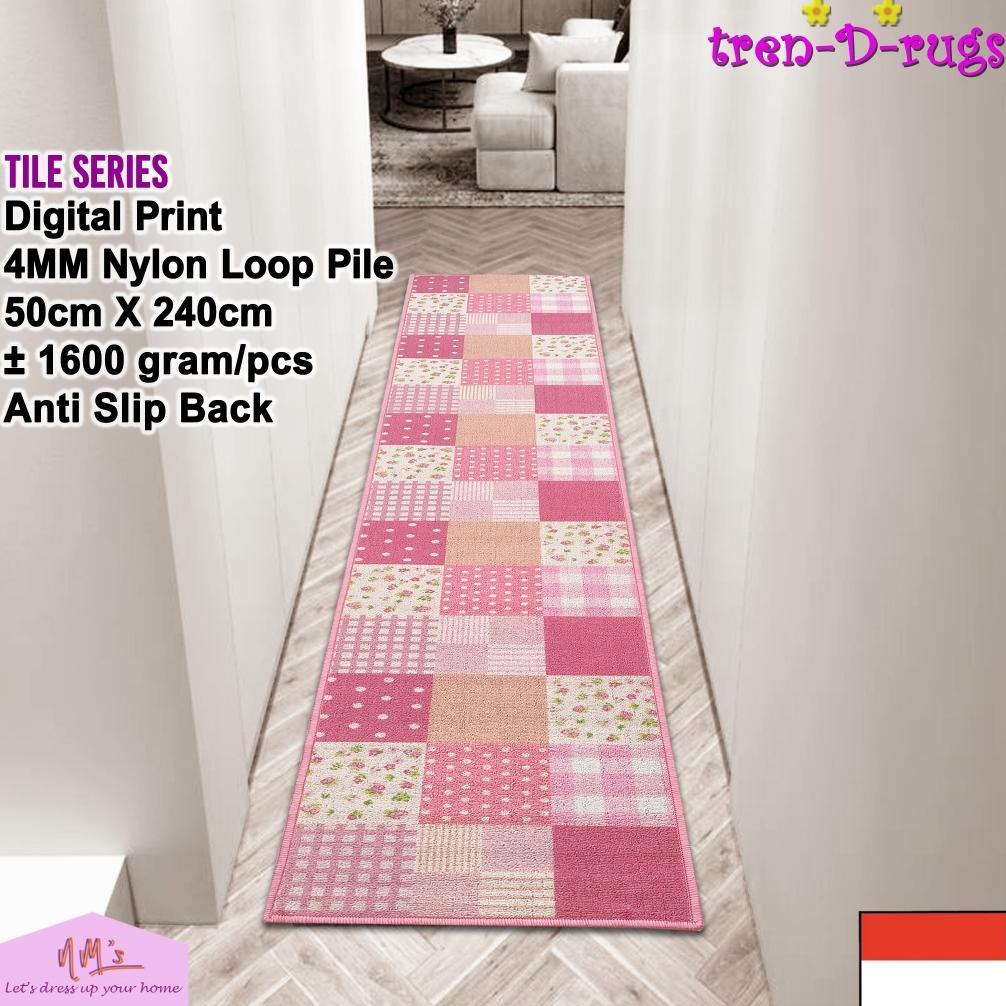 Tren-D-rugs Keset kaki digital print dapur panjang lorong kitchen mat anti slip 50 x 240 cm - NMs