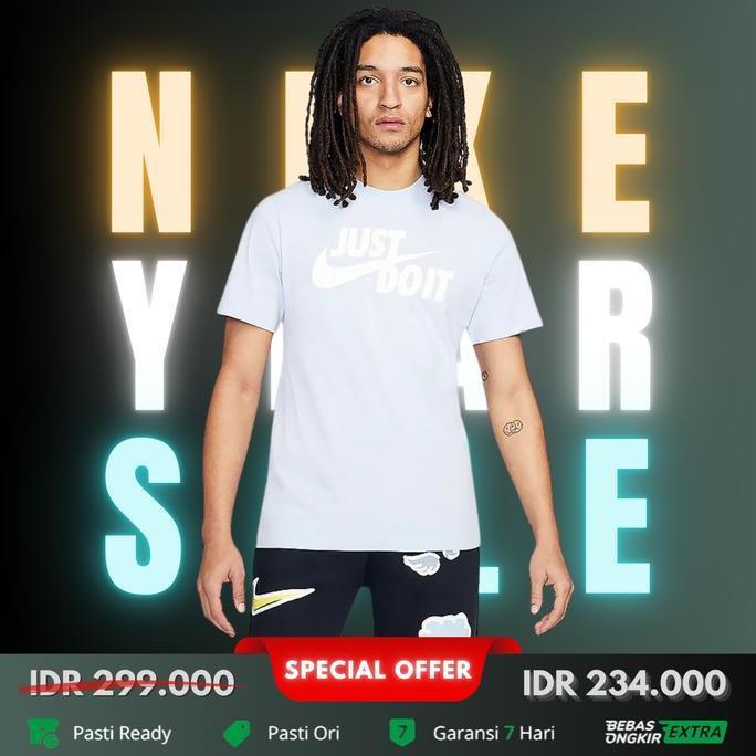 Nike Kaos Pria Sportswear Just Do It Swoosh - Biru
