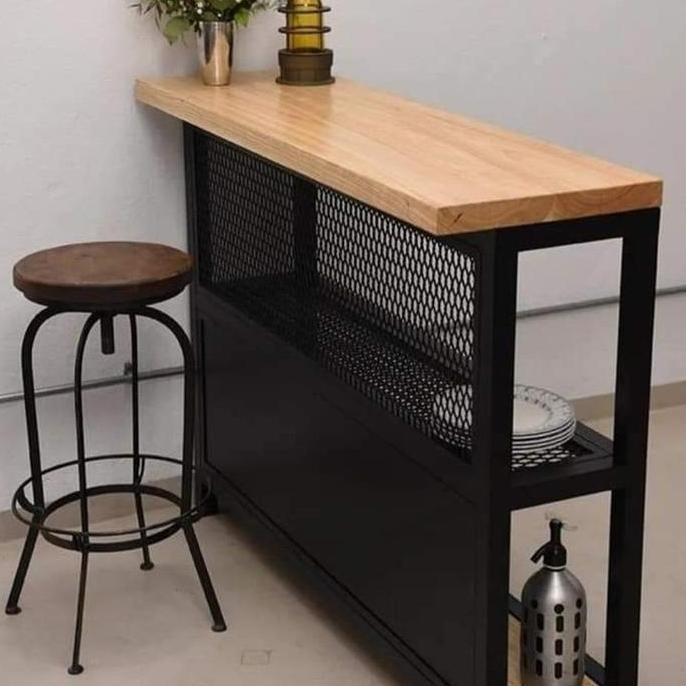 meja bar meja dapur dengan penyimpanan