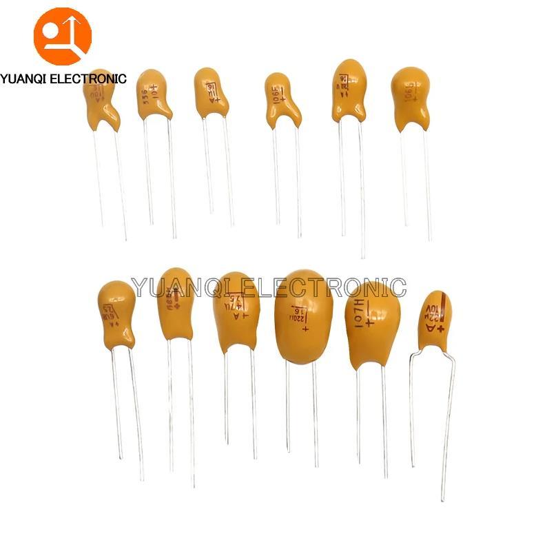 5pcs DIP Tantalum Capacitor 10V 16V 20V 25V 35V 50V 0.1UF 0.22UF 0.33UF 0.47UF 1UF 2.2UF 4.7UF 10UF 