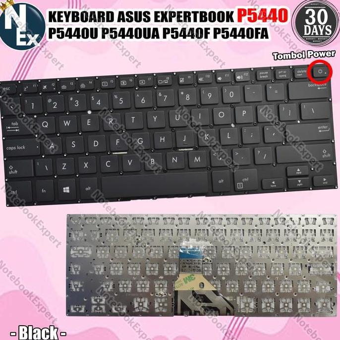 KEYBOARD EXPERTBOOK P5440 P5440U P5440UA P5440F P5440FA - Black