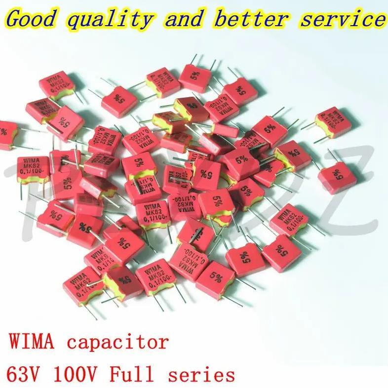 5pcs WIMA Film Capacitor Hi-Fi Audio 63V 100V 0.1UF 1NF 0.01 1UF 2.2UF 3.3UF 47NF 22NF 470PF 0.47uf 