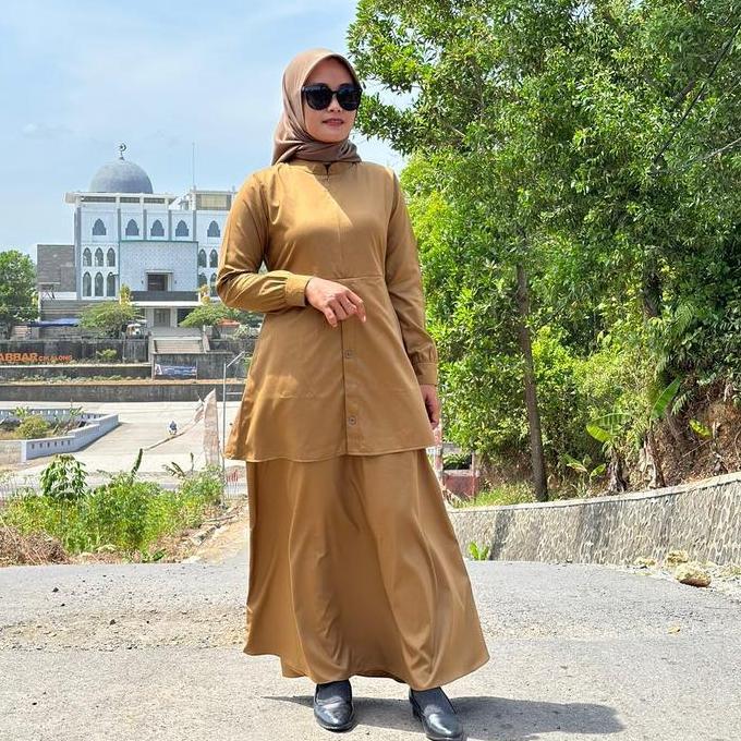 Bgs- Gamis Pemda Semi Rok Seragam Dinas Kerja Syari