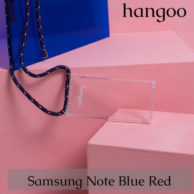 TERMURAH - Casing hp Samsung Note tali biru dan corak merah hangoo