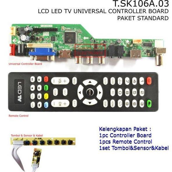 V53 Paket Standardard LCD LED TV Universal Controller Board Mesin TV