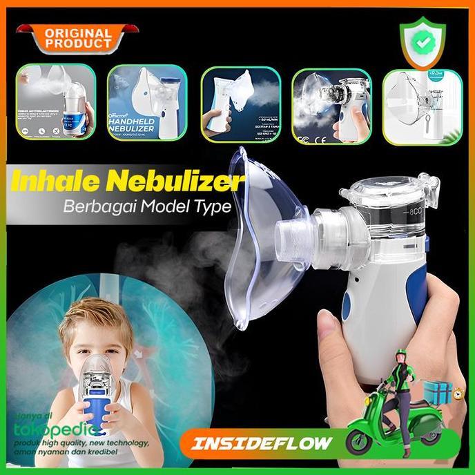 Legancity55 - Portable Mesh Nebulizer Alat Bantu Uap Pernafasan Asma Pilek Oksigen