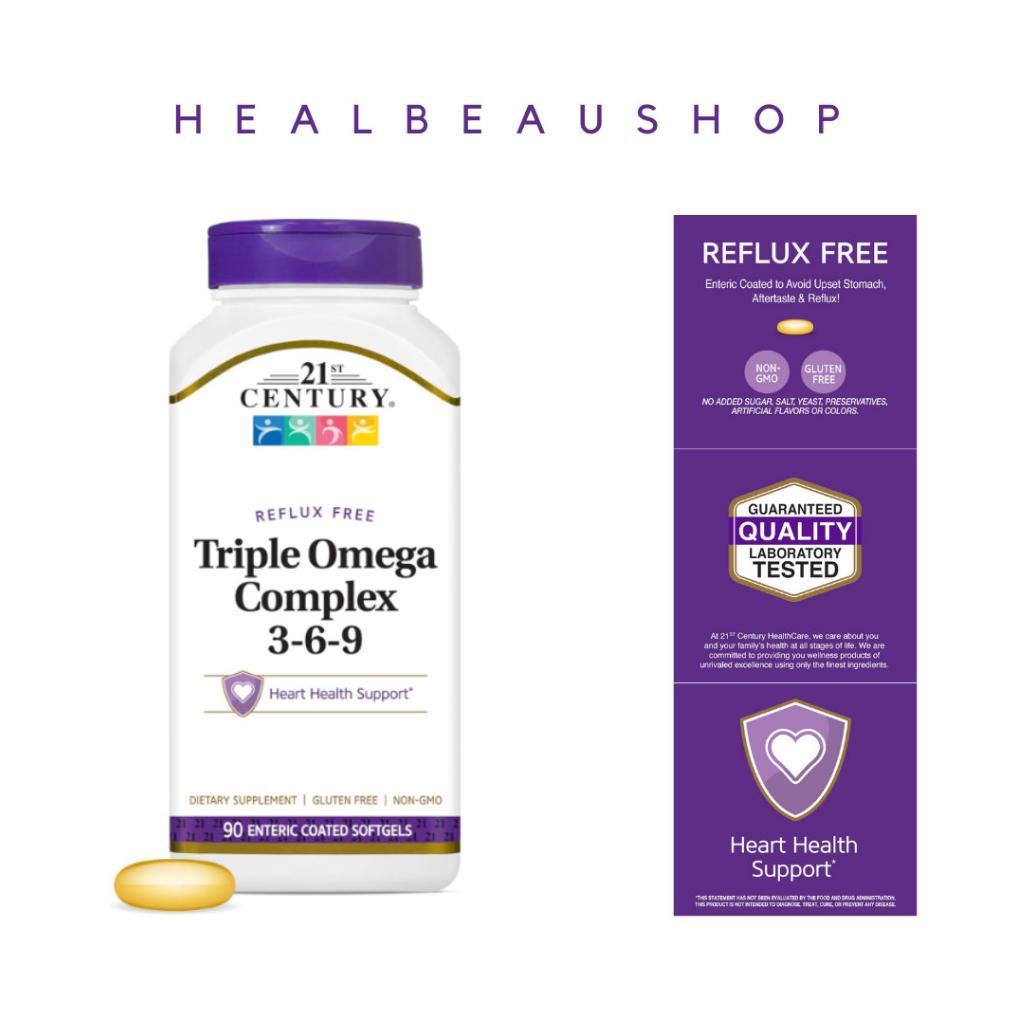 Ready 21st Century Triple Omega 3 6 9 1875mg 90cap Stroke Jantung Ori USA