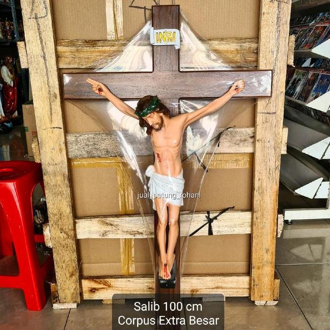 Salib Dinding Yesus 100 cm corpus Besar