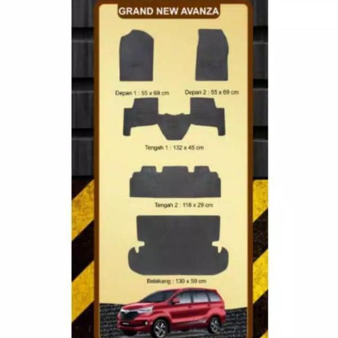 karpet karet alas lantai mobil grand new avanza 2015 - 2018 full set