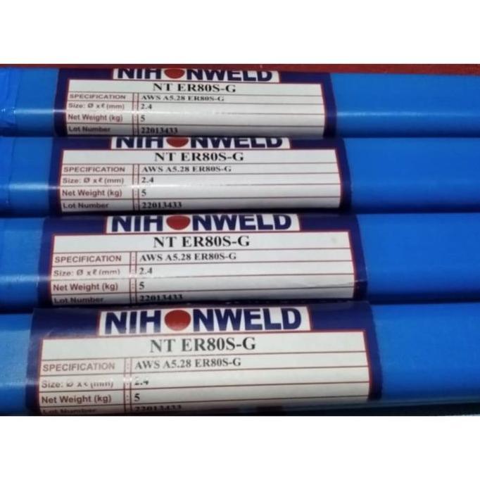 TERMURAH - Kawat las TIG ER 80S-G 2,4mm Nihonweld ER80S-G 2.4mm ER 80S G(5 KG)