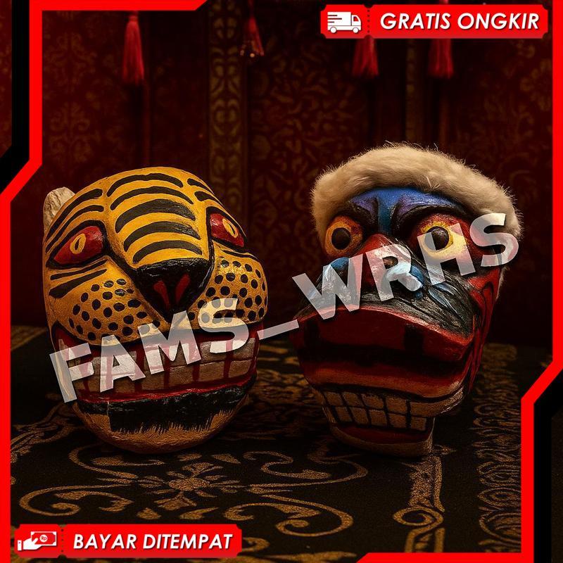 Barongan Kepruk Kucingan Kepala Barongan Jaranan Barongan kayu Bagus