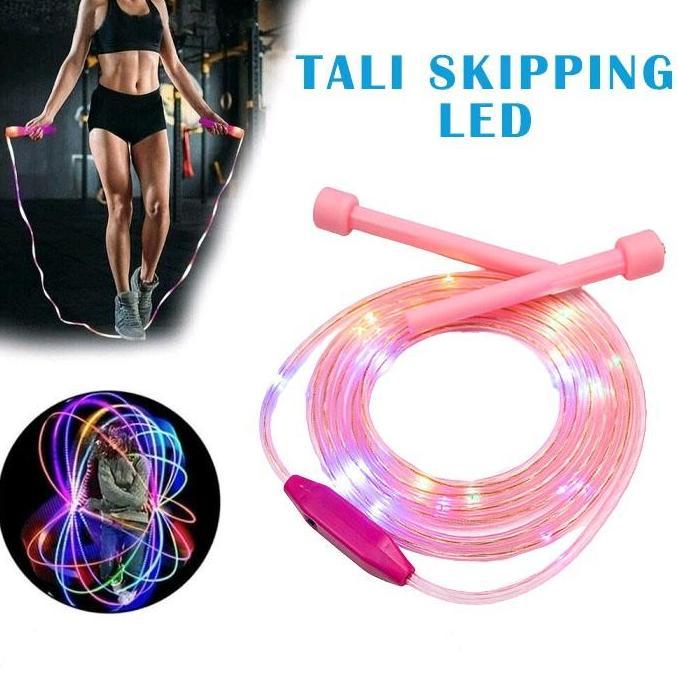Lompat Tali Skipping Lampu LED Warna Warni Anak Anak Olahraga Skipping Cute Latihan Alat Olahraga