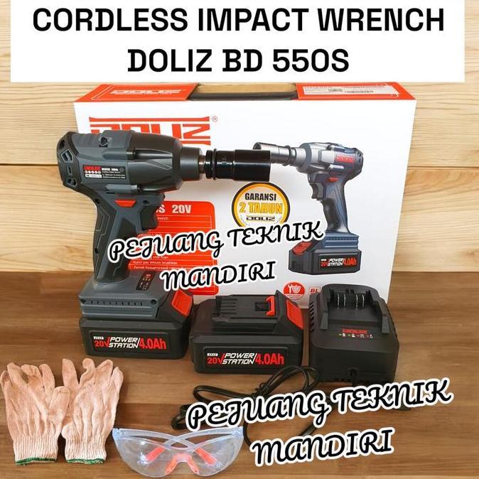 LOWARY DOLIZ BD 550S CORDLESS IMPACT WRENCH BRUSHLESS BD550S ALAT PEMBUKA BAUT DOLIZ BD 550 S