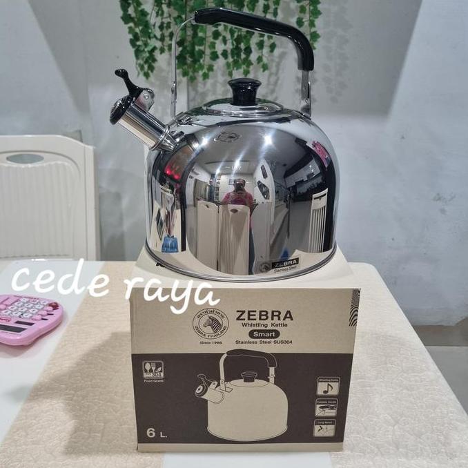 promo teko zebra / ceret masak bunyi siul stainless zebra 6 ltr terlaris