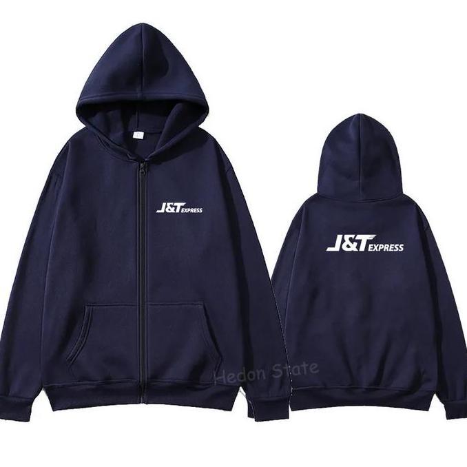 Nursellerjagat Hedon State Sweater Jacket Zipper Jnt-Express Cotton Fleece Pria Wanita