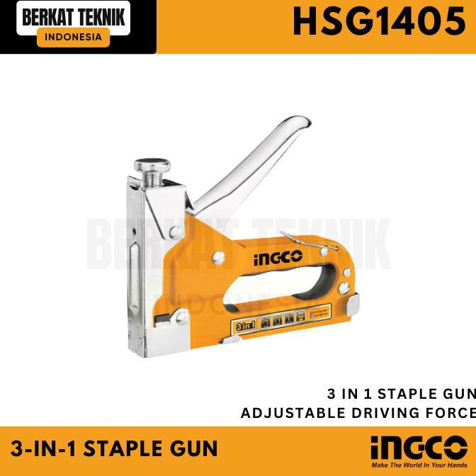 3-in-1 Staple Gun - Stapler Staples Steples Tembak Jok - INGCO HSG1405