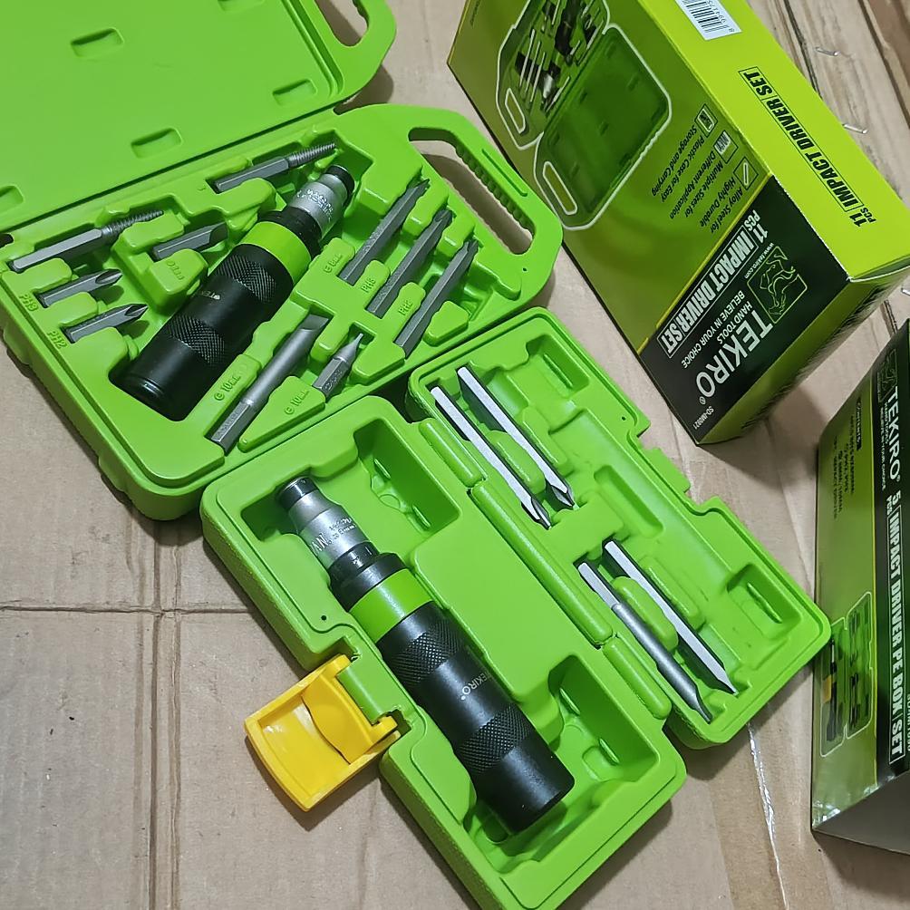 obeng ketok tekiro set lengkap 11 pcs / obeng set tekiro lengkap 5pcs / Impact driver