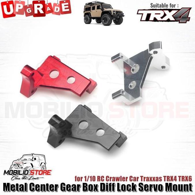 Metal Center Gear Box Diff Lock Servo Mount for RC Traxxas TRX4 TRX6