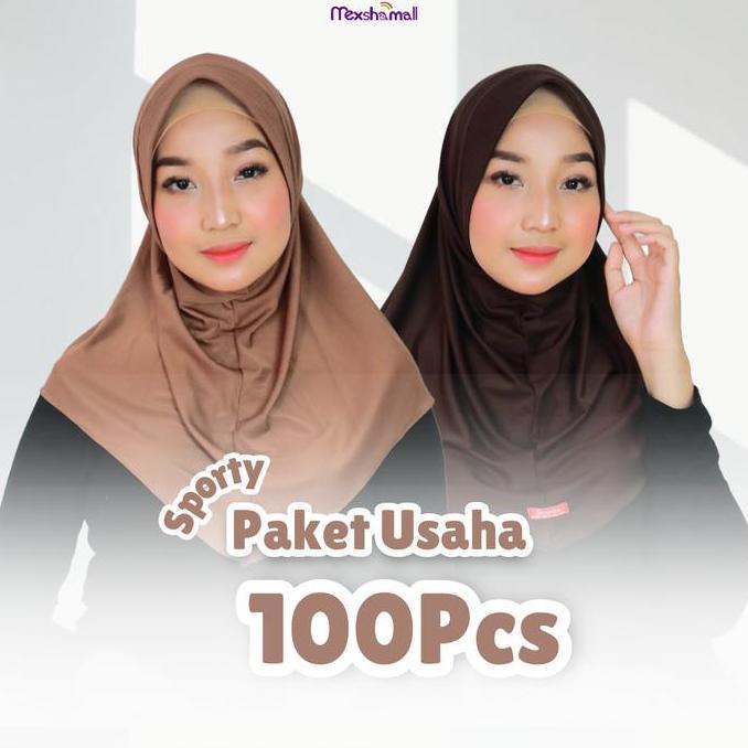 Paket Usaha Hijab Instan Standar Shamira Sporty Hamidah Nadira Serut Jokowi Get 100 Kerudung Muslim 