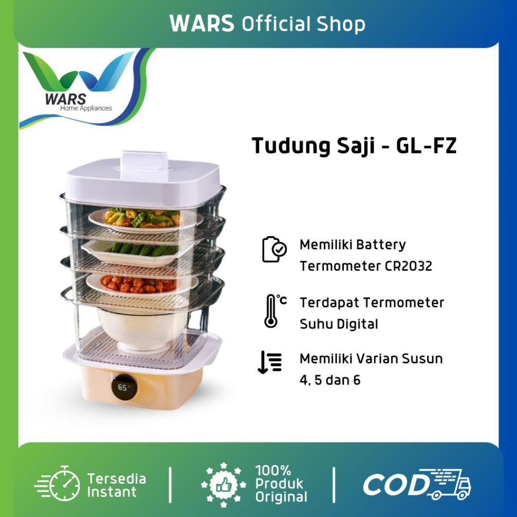 WARS Tudung Saji Susun Modern Anti Serangga Dengan Termometer