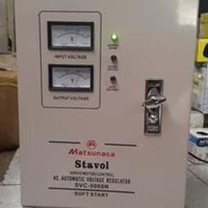 Stabilizer Matsunaga Stavol 5000 Watt Servo Motor/Soft Start/Regulator Original Dan Terpercaya