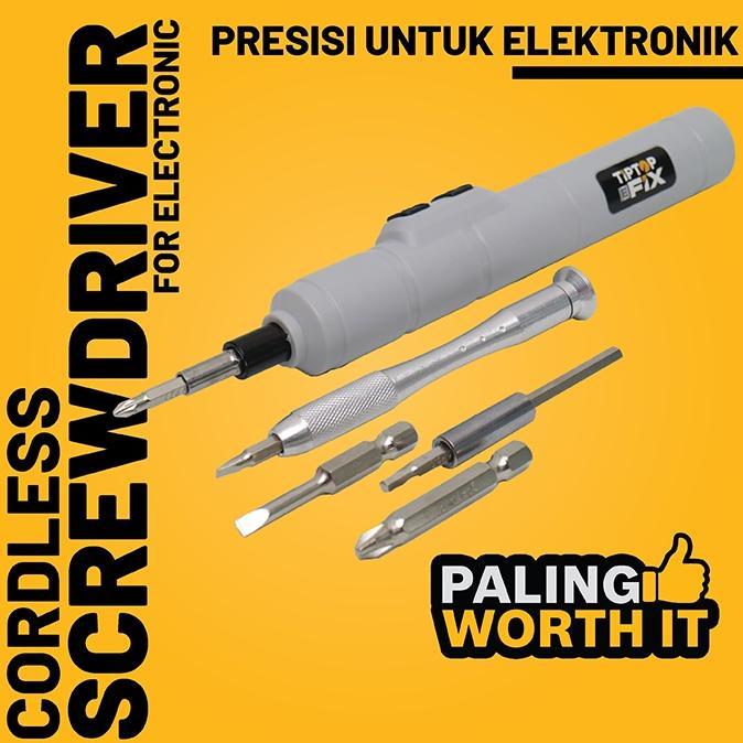Tip Top E-FIX 4.2 Volt Cordless Screwdriver / Obeng Baterai