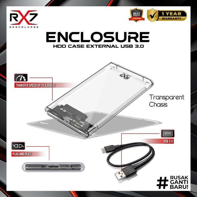 Berkahshopss - Rx7 Ssd Enclosure 2.5 Sata Usb 3. Exxternal Case