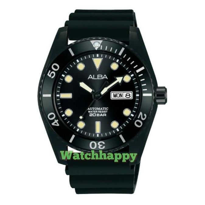 Watchhappy ALBA AL4297X1 Rubber Black Band Automatic AL4297 ORIGINAL