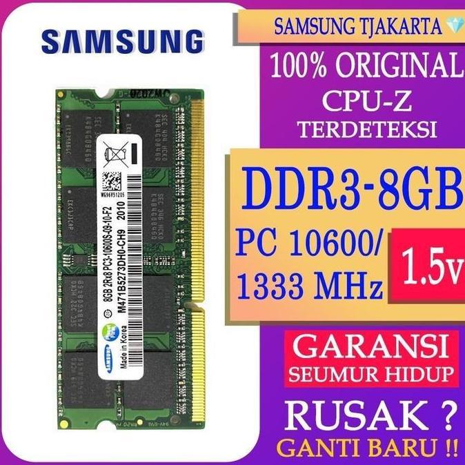 RAM LAPTOP SAMSUNG DDR3 8GB 1333MHz PC 10600 1.5v ORI RAM SODIMM DDR3 8GB