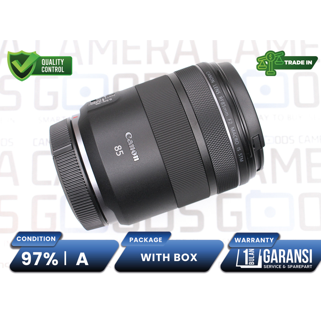 Lensa Canon RF 85mm F2 Macro IS STM Lens Second Bekas Grade A / RF85mm f/2 - L250589