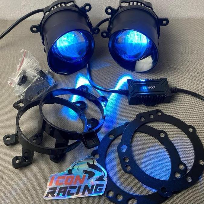 Sepasang Foglamp 3inc C990 LUNOX Allweater Upgrade dan Toyota Blue Lens Bonus Breket Foglamp Univers