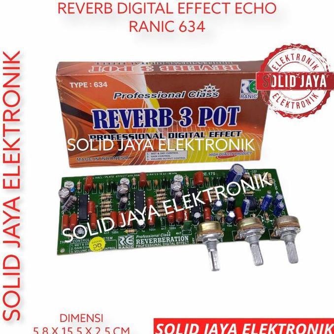 Promo KIT REVERB 3 POTENSIO PROFESSIONAL DIGITAL EFFECT EFEK ECHO RANIC 634 Diskon