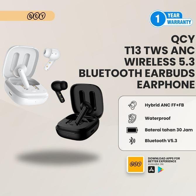 Promo QCY T13 ANC TWS Wireless Earbuds Diskon