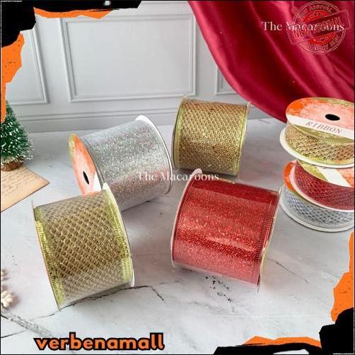 Pita Roll Natal Hiasan Dekorasi Kado Natal / Pita Hias Hampers Parcel COD