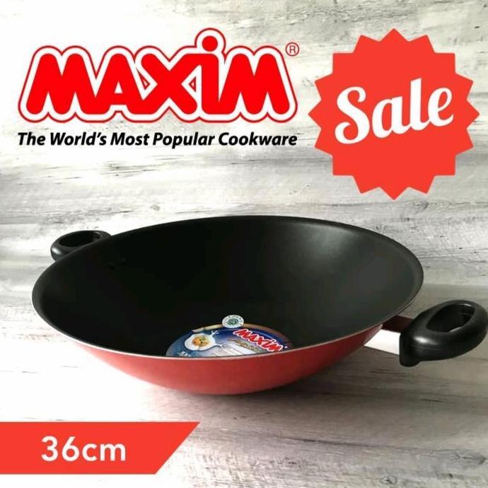 WAJAN TEFLON MAXIM 36CM/PENGGORENGAN TEFLON MAXIM 36CM/KUALI TEFLON
