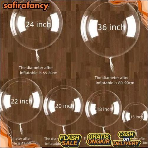 ( PACK ISI 50 ) balon bobo pvc 18 inch / balon transparan / balon bening  Hot Sale