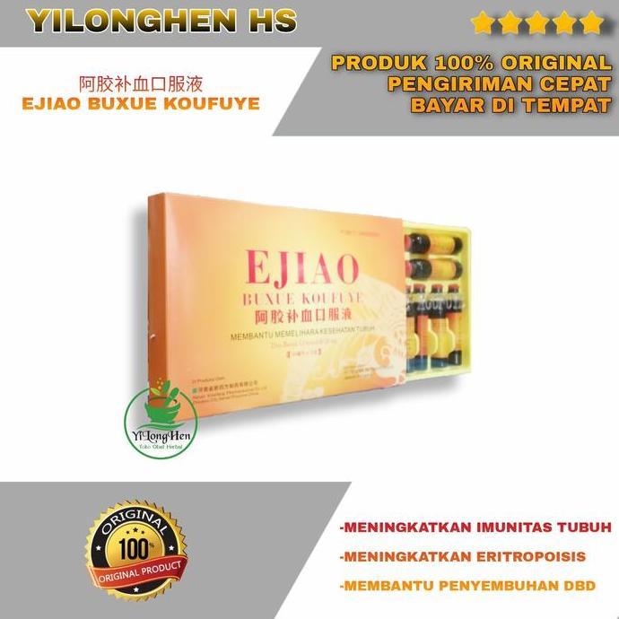 Ejiao Buxue Koufuye isi 12 Fufang Ejiao Obat Penambah Darah Trombosit