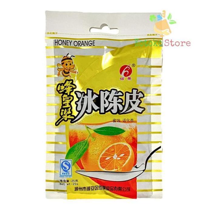 Ready  Manisan Kulit Jeruk Madu Bai Guo / Kulit Jeruk Kering 25gr [Eceran]