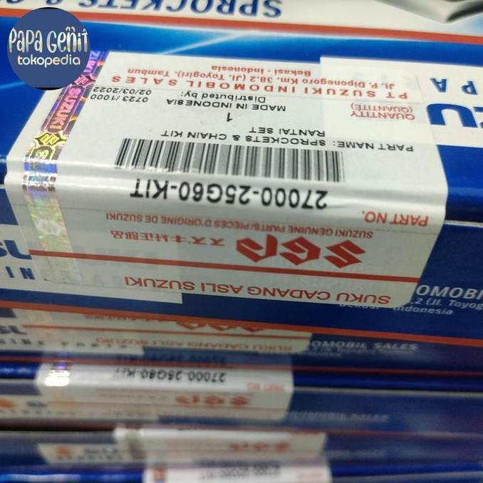 Ready gear set satria fu karbu barong pala gede fu 2010 ke bawah original 27000-25G60